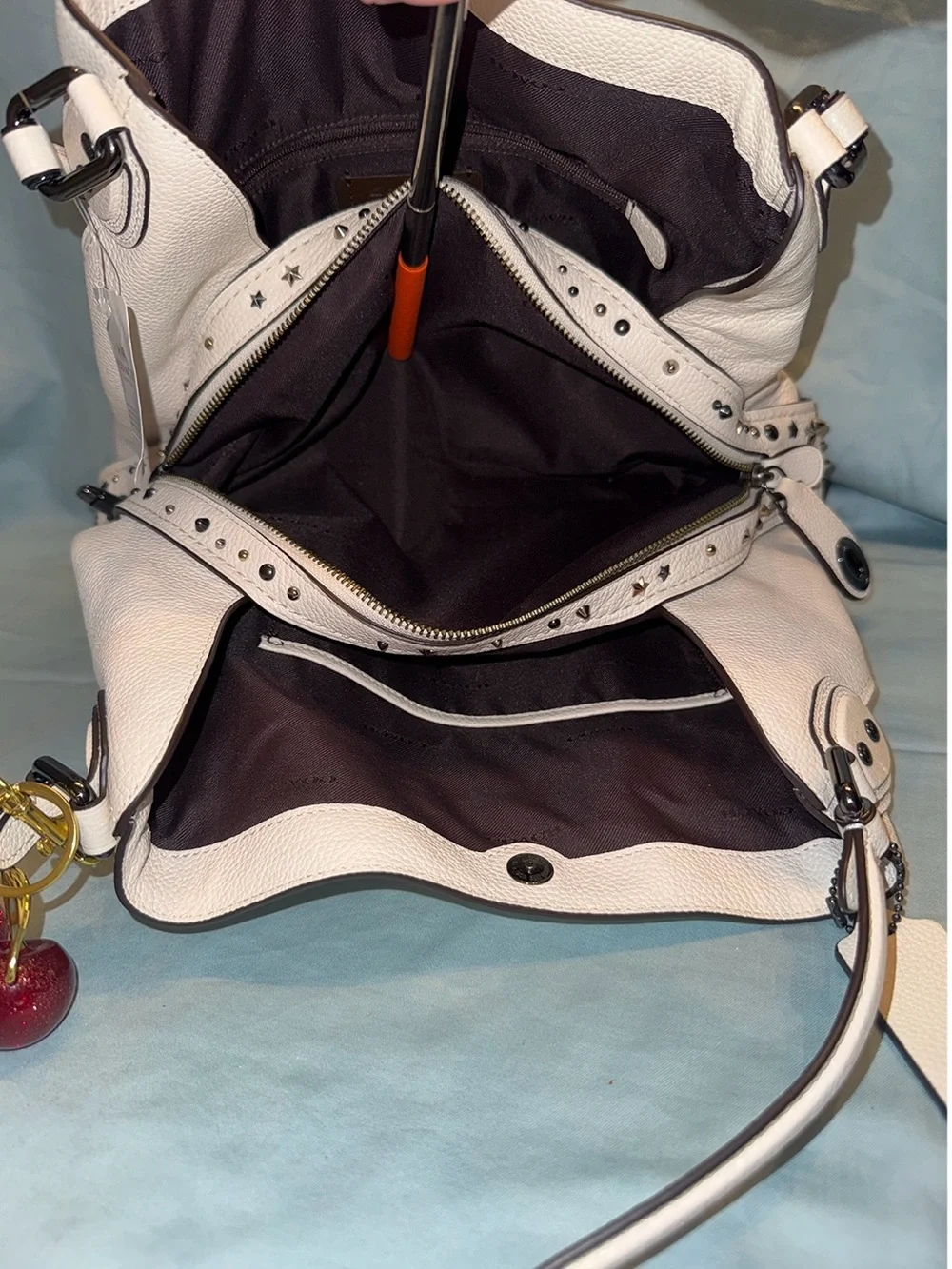 Coach Edie Shoulder Bag 31 With Star Rivets & Coach Wristlet With Ombré Rivets